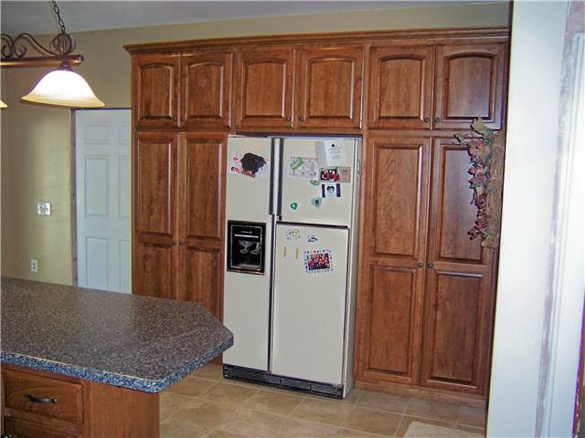 Cherry pantry cabinets - Raised panel doors - Standard overlay style