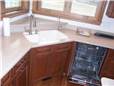 Custom wood dishwasher panels - door open