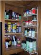 Spice cabinet with door mounted rack