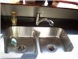 Laminate countertop with a stainless undermount sink