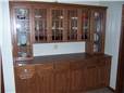 Cabinet style - full overlay / Raised panel lower doors / Glass upper doors with arts & crafts mullions / Slab drawer fronts