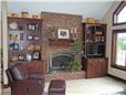 Bookshelves/Fireplace Mantel/Storage - Stained hickory