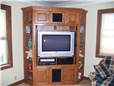 Entertainment center/Display - stained oak