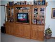 Entertainment center/China cabinet/Storage - stained oak