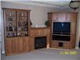 Entertainment center/Bookshelves/Fireplace enclosure/Storage - Maple stained & glazed