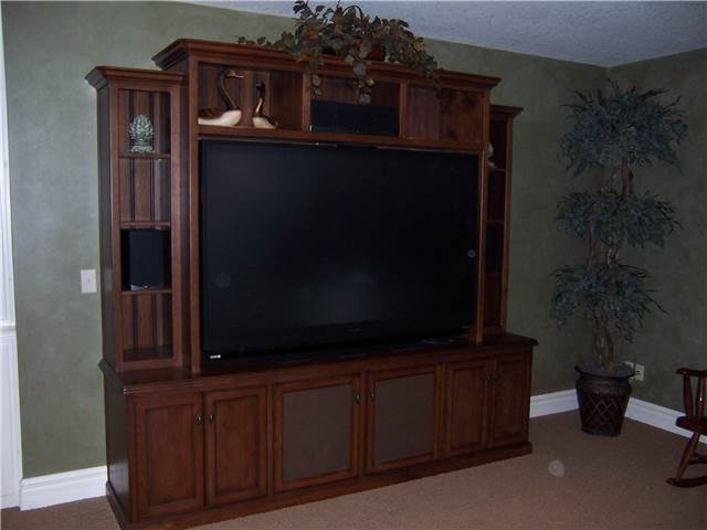 Home Theater - Hickory stained and glazed