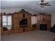 Home theater/fireplace enclosure/mantel - stained oak