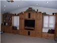 Home theater/bookshelves/storage - stained oak