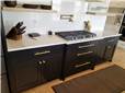 Painted maple cabinets - Quartz countertop and backsplash