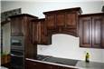 Rustic hickory with dark stain - Quartz countertops