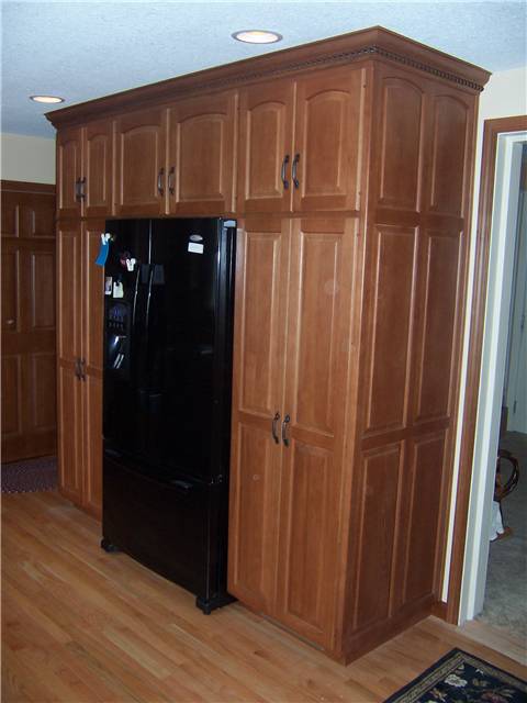 Hickory cabinets - Raised panel doors and side panels - Standard overlay style