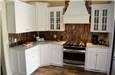 Painted cabinets - flat panel - full overlay - Cambria quartz countertops