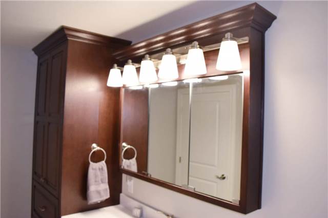 Stained hickory medicine cabinet