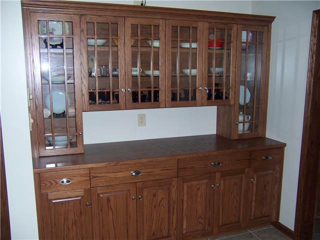 China cabinet with glass doors - Arts and Crafts style